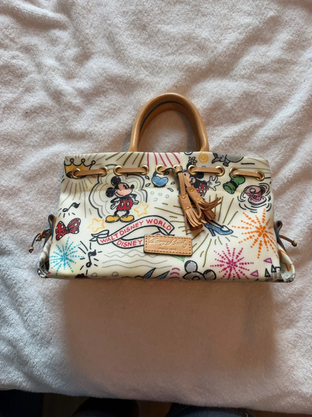 Dooney & Bourke Disney Parks Cream Mickey Satchel